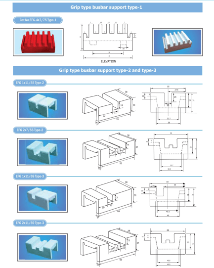 Grip-type-insulators